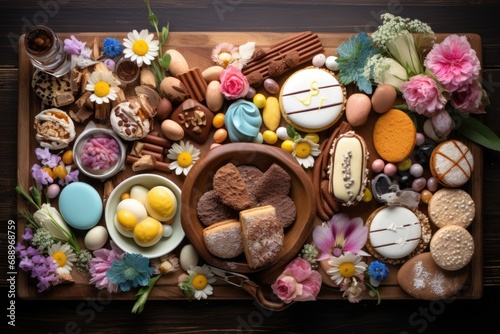 Easter holiday food background