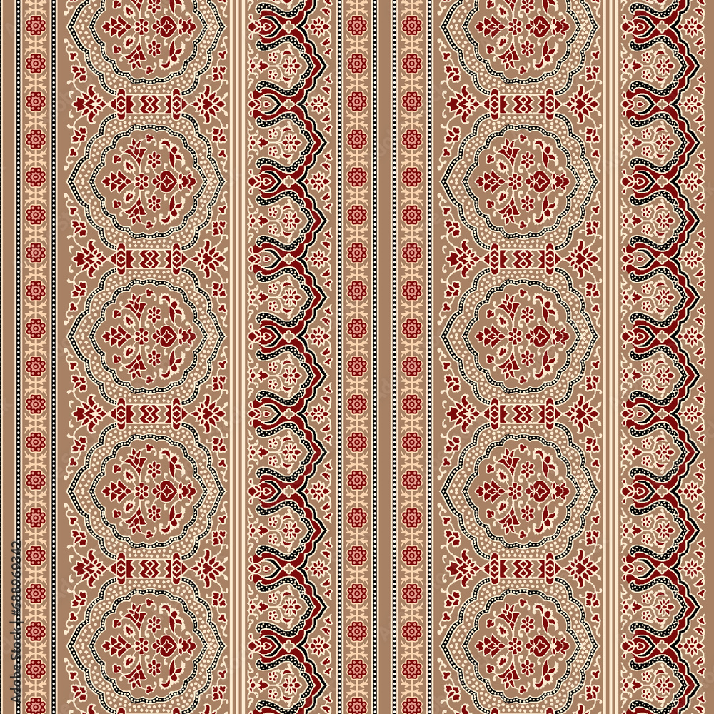 Traditional block print design. batik design pattern. ajrakh design