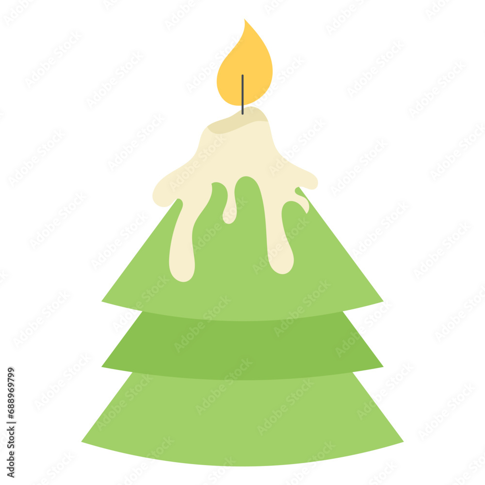 Obraz premium Christmas Candle Illustration