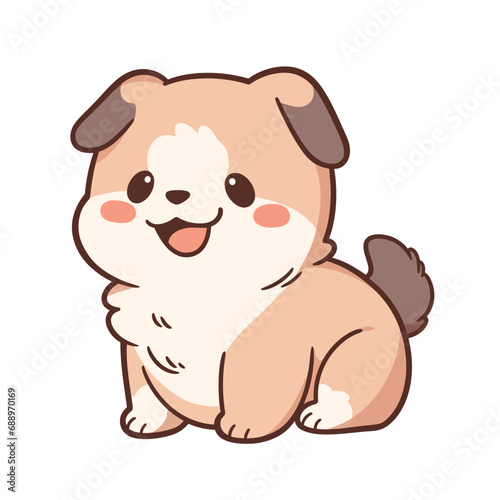 Cute little dog. Hand drawn vector illustration for your design.