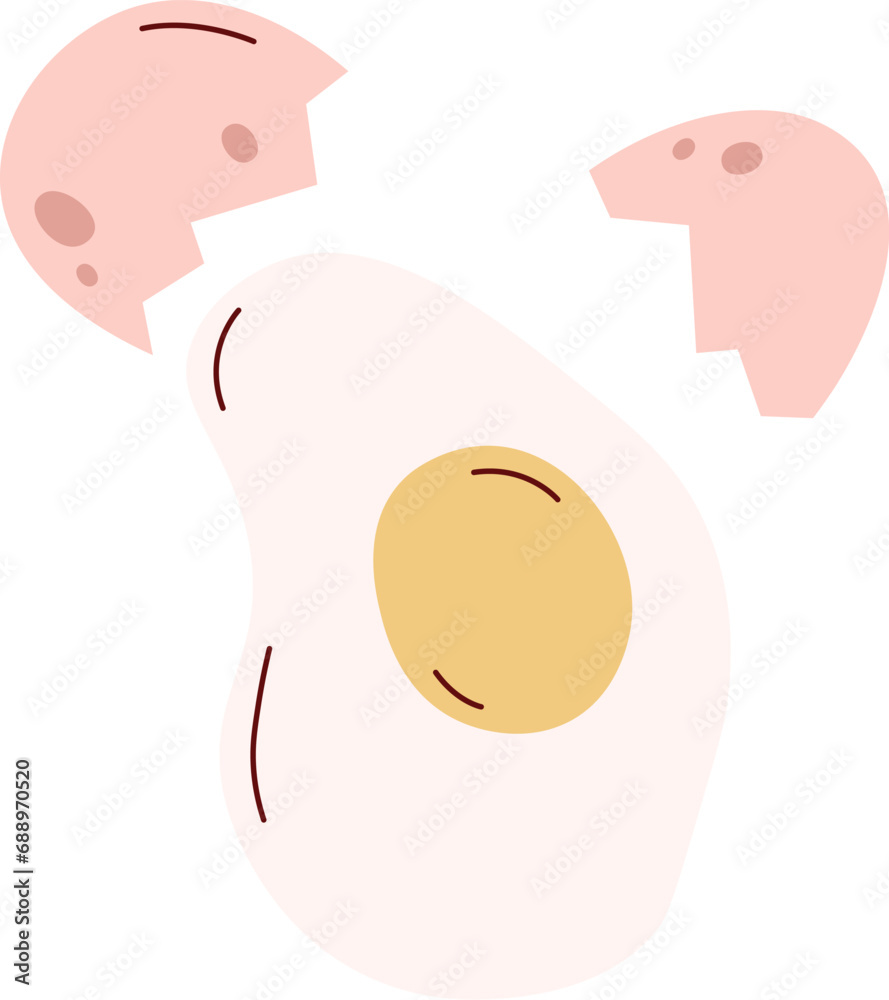 Cracked Egg Illustration