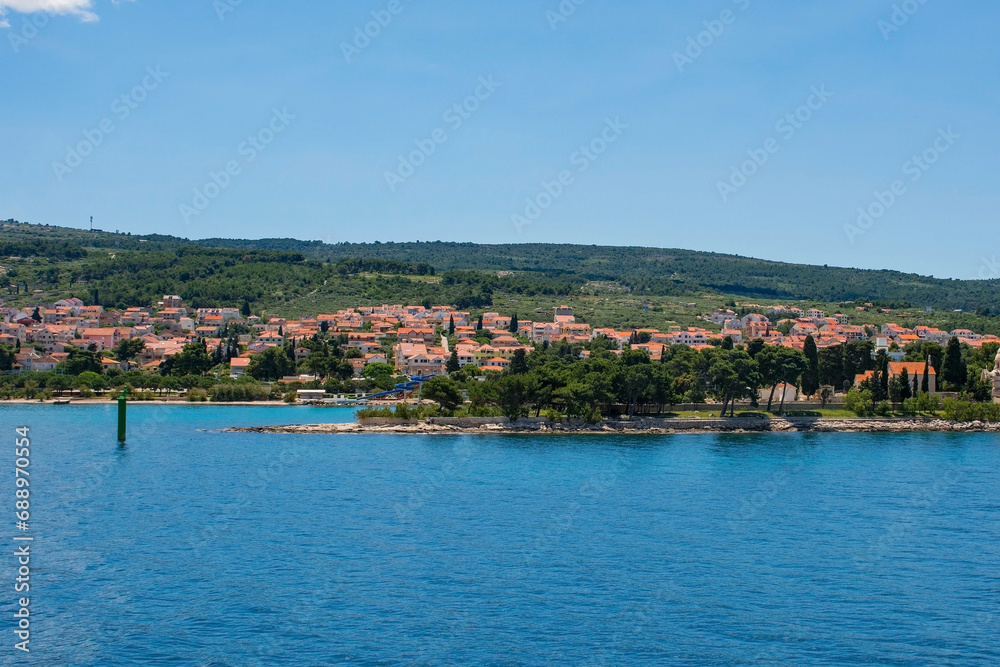 The small town of Supetar on Brac Island, Croatia