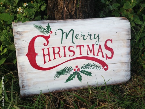 merry christmas wood sign board, winter, vinatge, retro, sign board photo