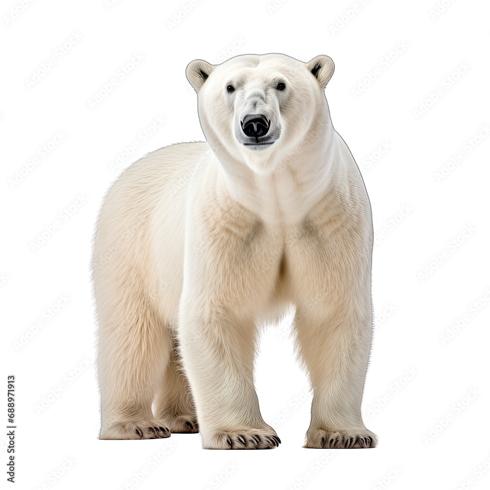 Polar Bear photograph isolated on white background Polar Bear photograph isolated on white background