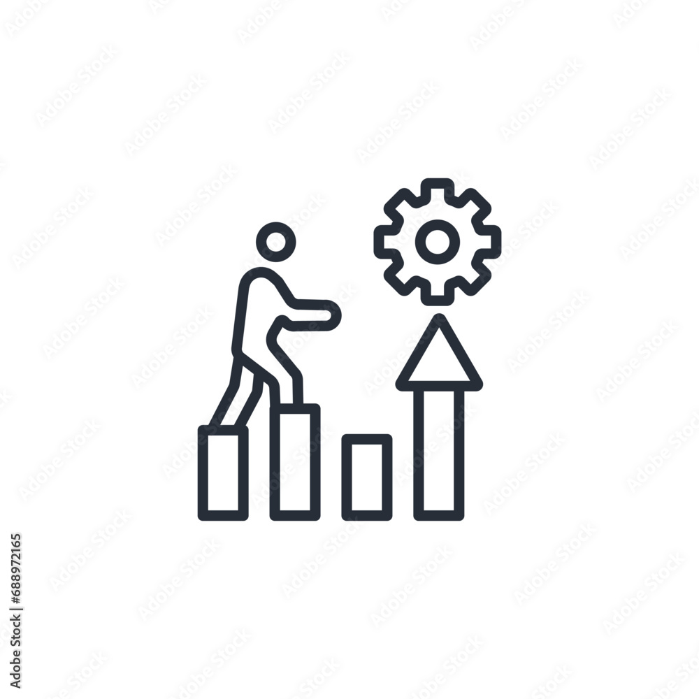 personal development icon. vector.Editable stroke.linear style sign for use web design,logo.Symbol illustration. personal development icon. vector.Editable stroke.linear style sign for use web design,logo.Symbol illustration.