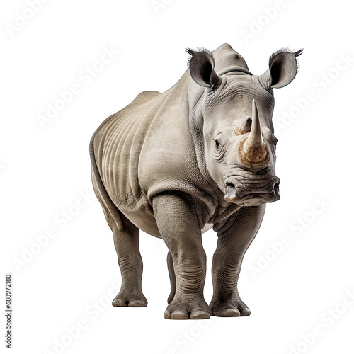 Rhino photograph isolated on white background