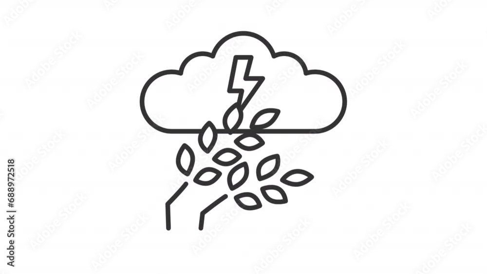 Adverse weather line animation. Effects of climate change on agriculture animated icon. Farm crisis. Black illustration on white background. HD video with alpha channel. Motion graphic Adverse weather line animation. Effects of climate change on agriculture animated icon. Farm crisis. Black illustration on white background. HD video with alpha channel. Motion graphic