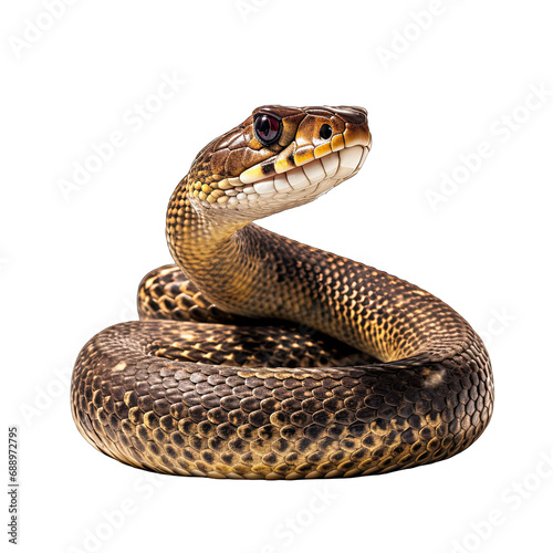 Snake photograph isolated on white background