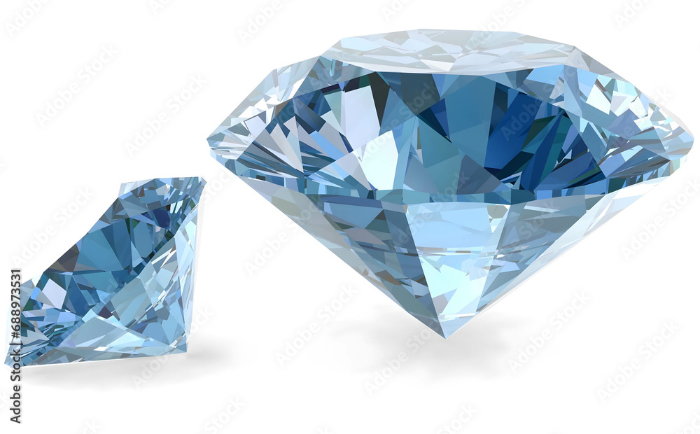 beautiful gem on white background  (high resolution 3D image)