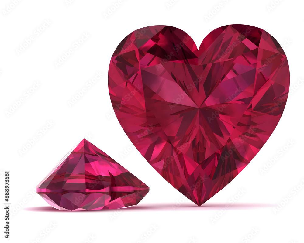 beautiful gem on white background  (high resolution 3D image)