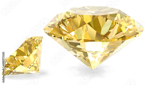 beautiful gem on white background  (high resolution 3D image)