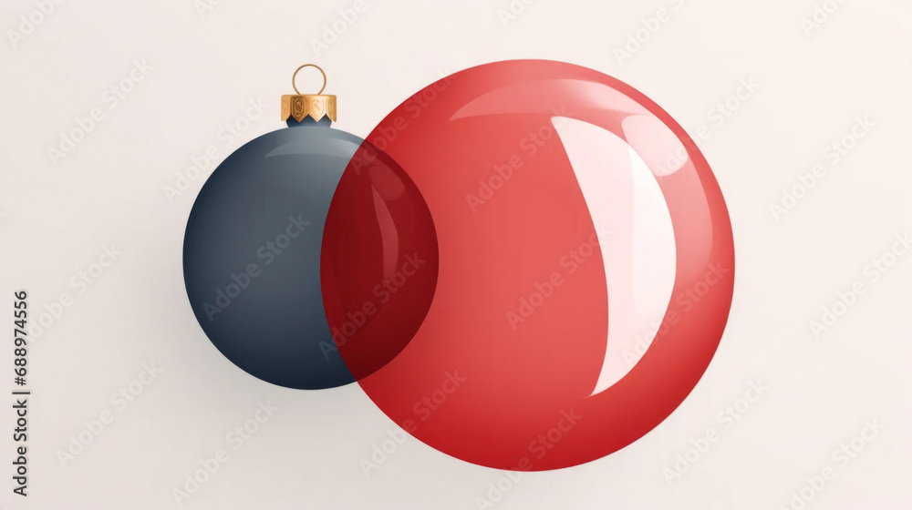 Christmas balls. Illustration in minimalistic style in bright colors Christmas balls. Illustration in minimalistic style in bright colors