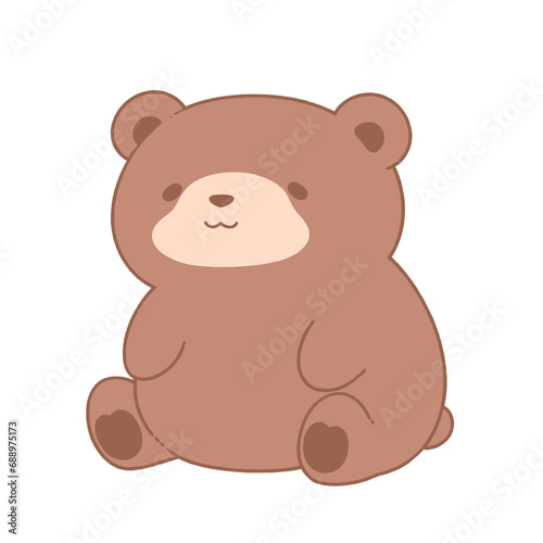 Cute teddy bear. Vector illustration on a white background.