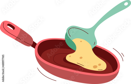 Pancakes Frying Process