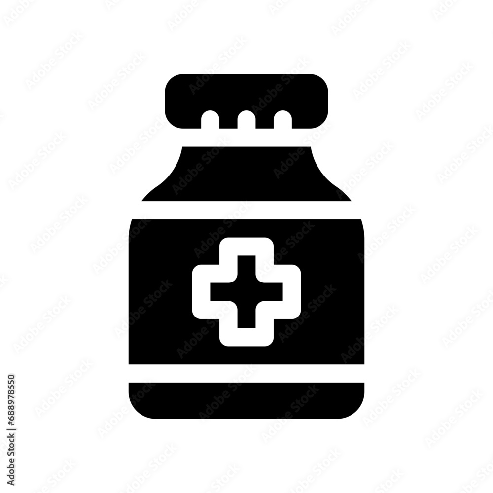 Fototapeta premium medicine glyph icon