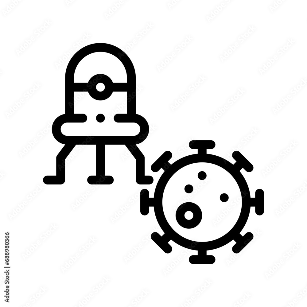 nanobots line icon