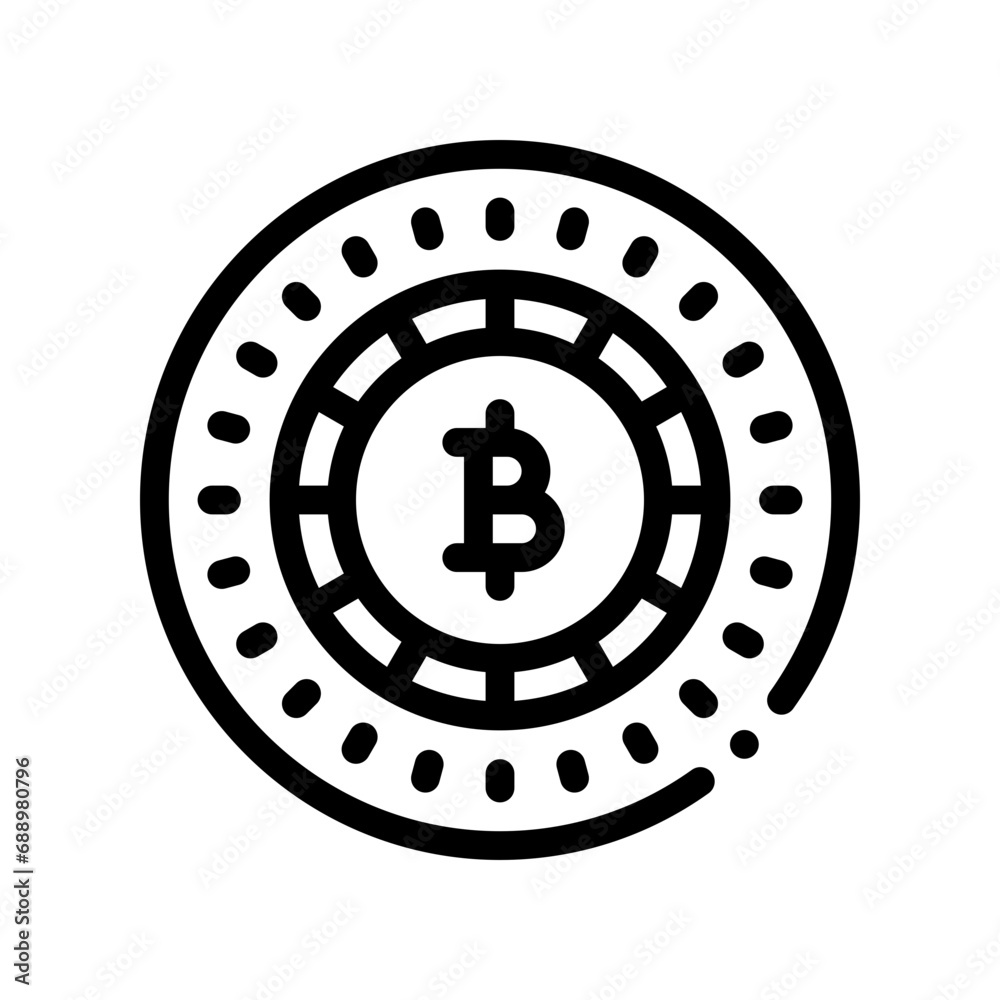 bitcoin line icon bitcoin line icon