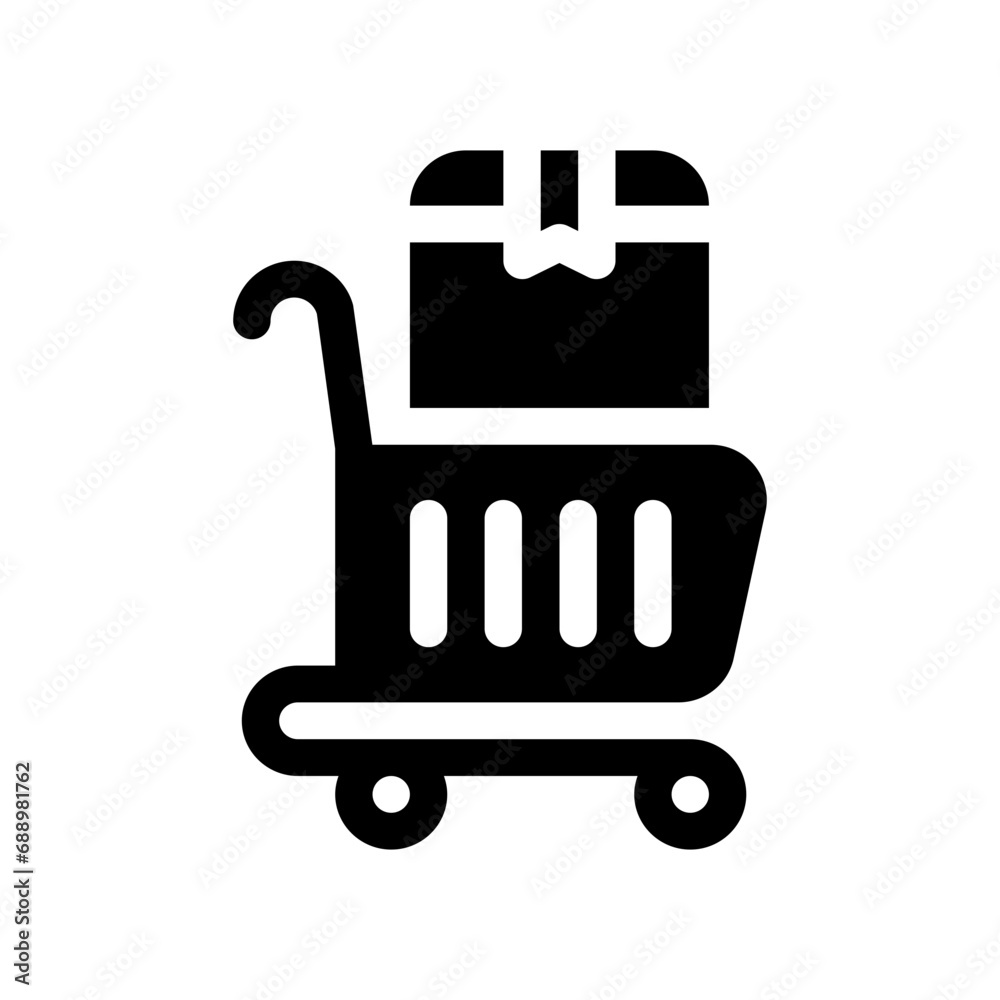 shopping cart glyph icon shopping cart glyph icon