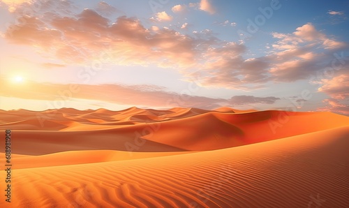 Sunset Over Sand Dunes