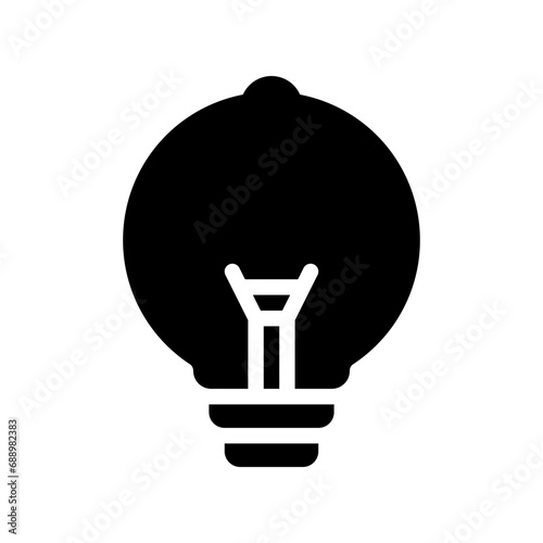 light bulb glyph icon