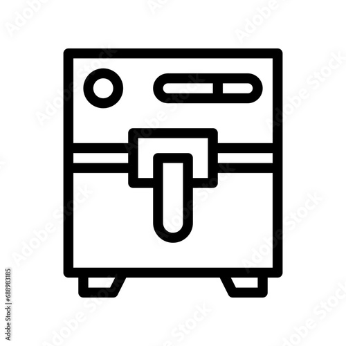 air fryer line icon