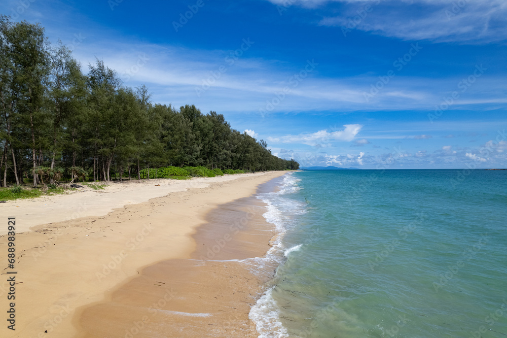 Amazing nature beautiful sea in Phuket island Thailand, Aerial view Drone camera High angle view sea background