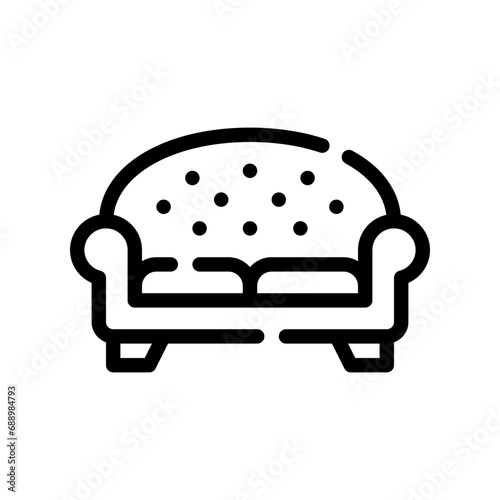 sofa line icon