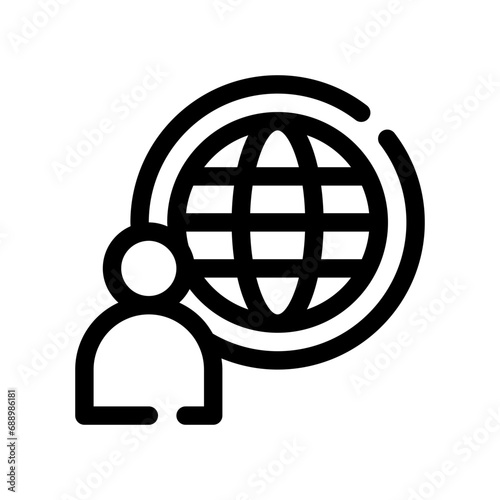 outsource line icon