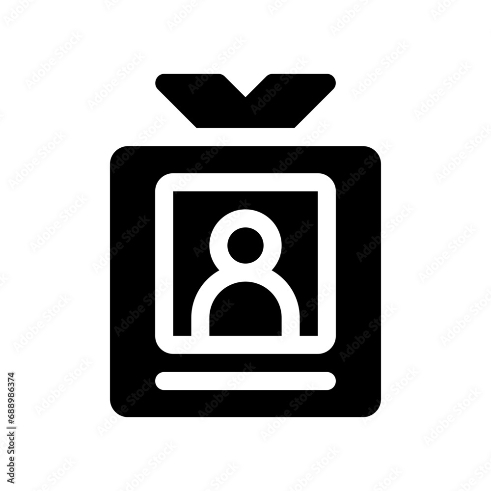 id card glyph icon