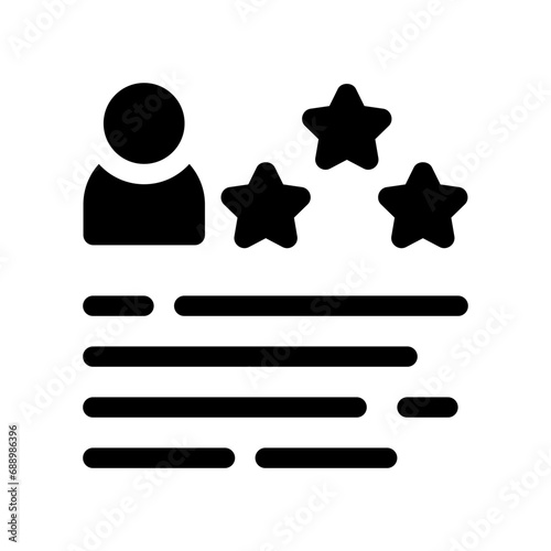 review glyph icon