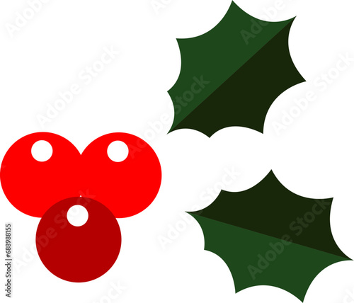 christmas holly icon