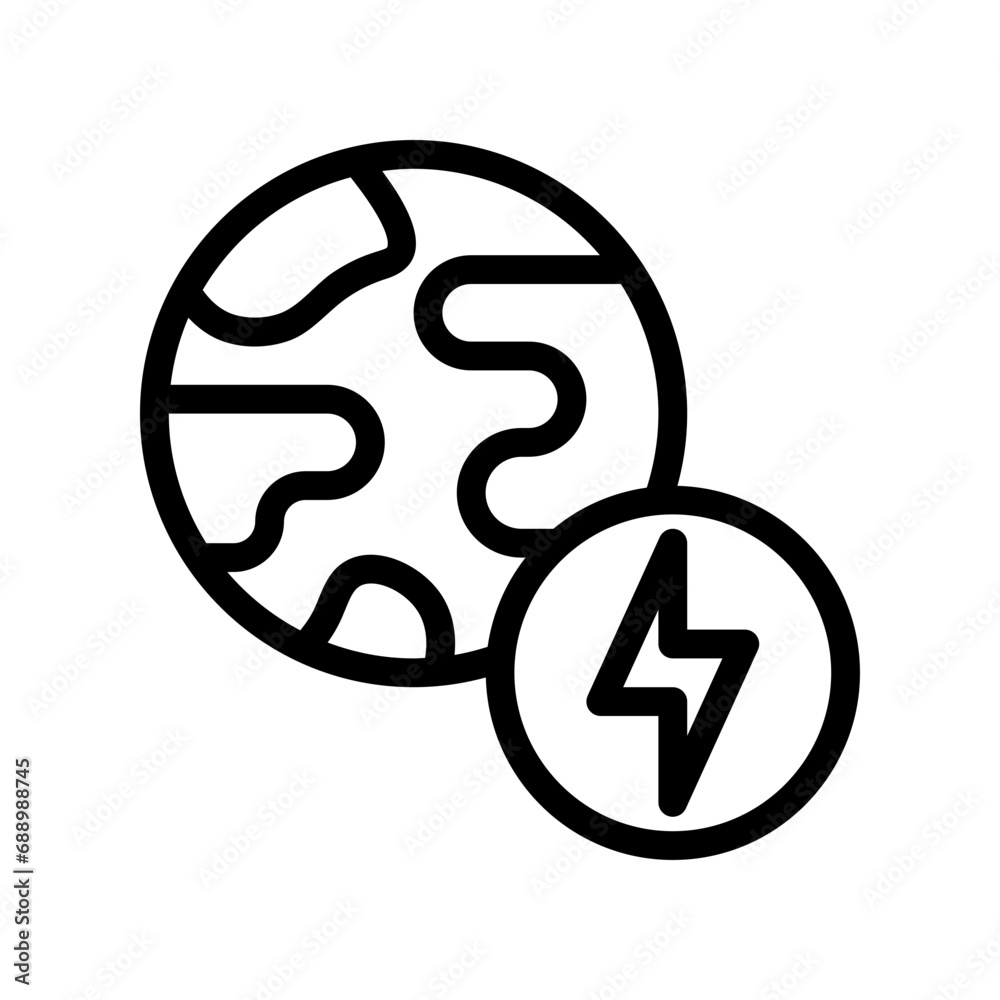 save energy line icon save energy line icon