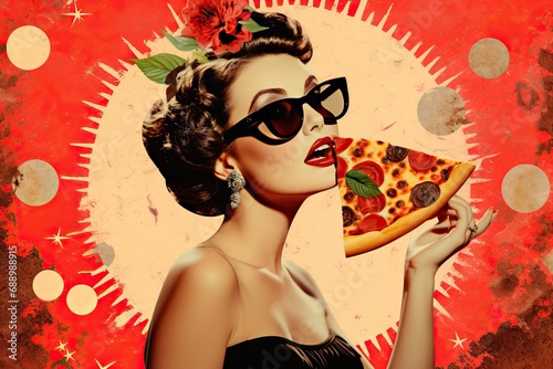 Pizza background photo