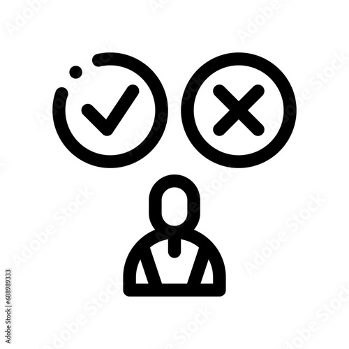 decision making line icon
