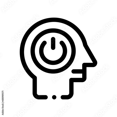 willpower line icon