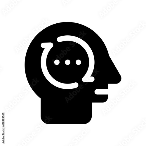 rumination glyph icon