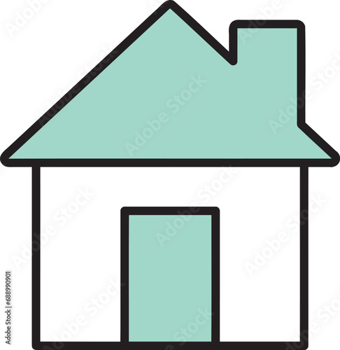 家　アイコン　一軒家