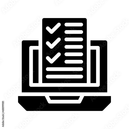 online voting glyph icon