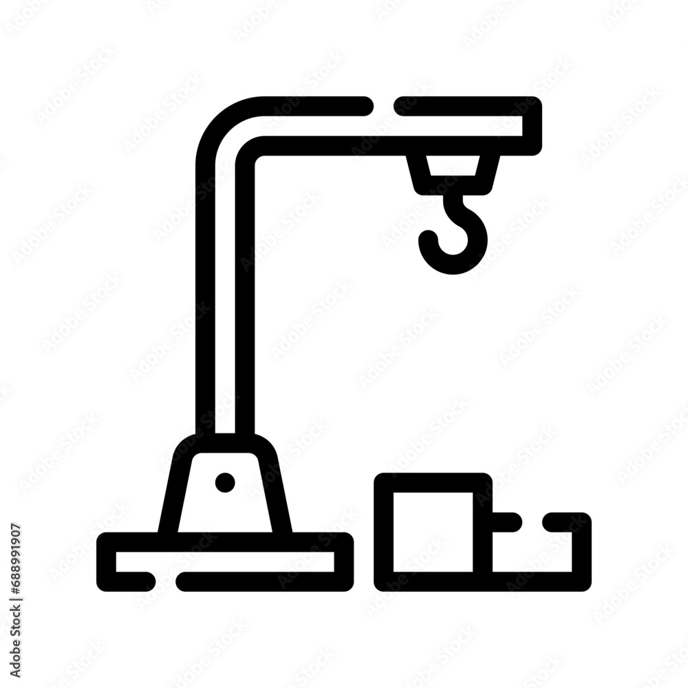 crane line icon crane line icon