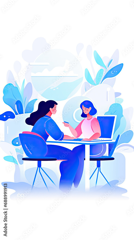 girl office lady is working with computer. girl office lady is working with computer.
