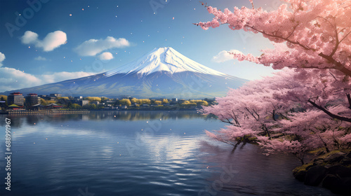 fuji moutain on background