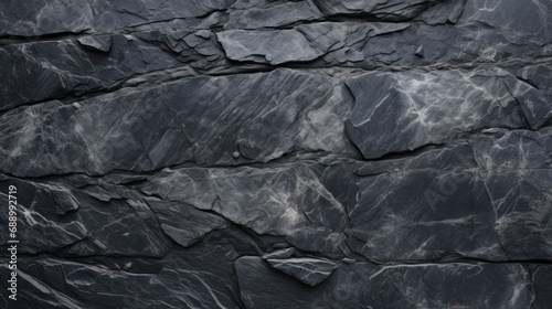 Dark grey stone or black slate stone texture background. AI generated image