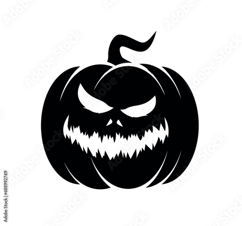 pumpkin with a terrifying face