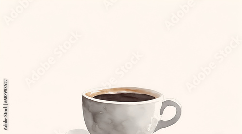 Close-up shot of a cup of coffee. The copy space is large enough to accommodate a variety of text