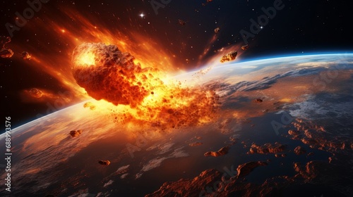 Meteor Impact On Earth  © Tn