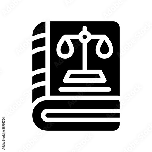 law book glyph icon