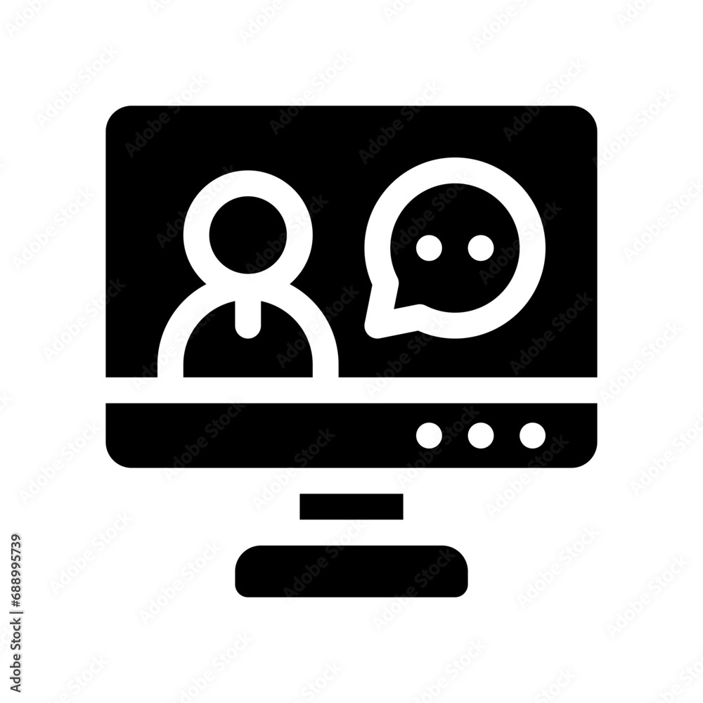 video conference glyph icon video conference glyph icon