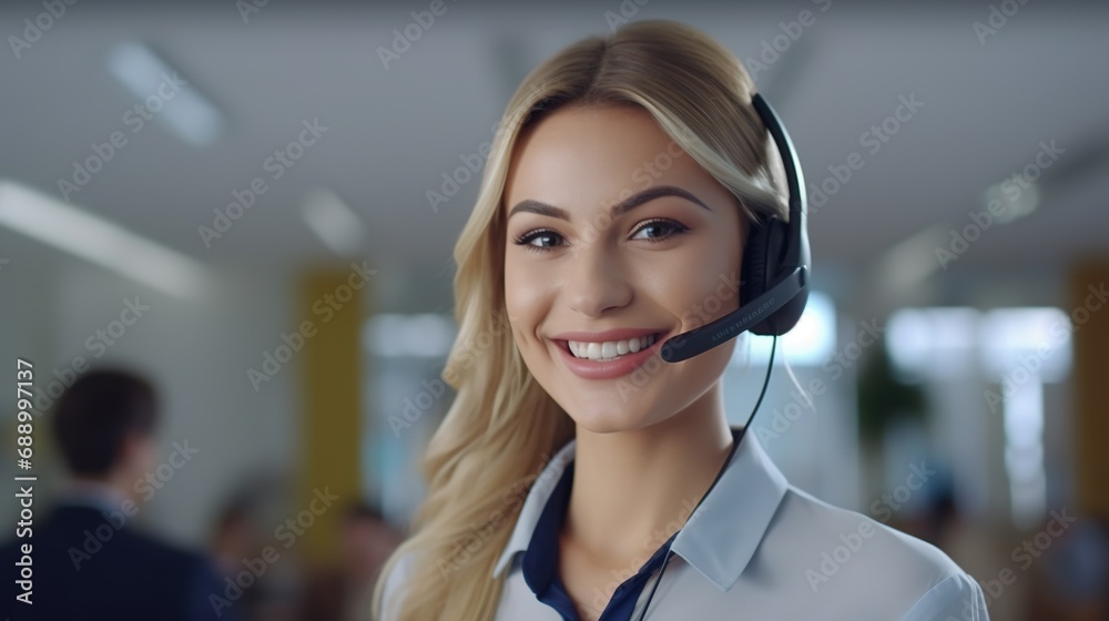 Happy Woman as Customer Service Representative Employee, Customer Needs, Help Desk
Happy Woman as Customer Service Representative Employee, Customer Needs, Help Desk
