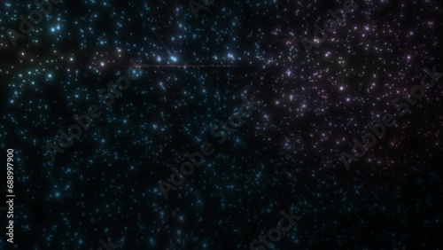 Wallpaper Mural Glowing blue snowflakes snowfall blizzard made of energy abstract particles and light for Christmas and New Year festive abstract background Torontodigital.ca