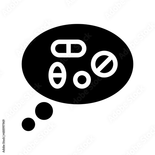 drug addiction glyph icon